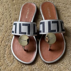 Black and Tan Sandals